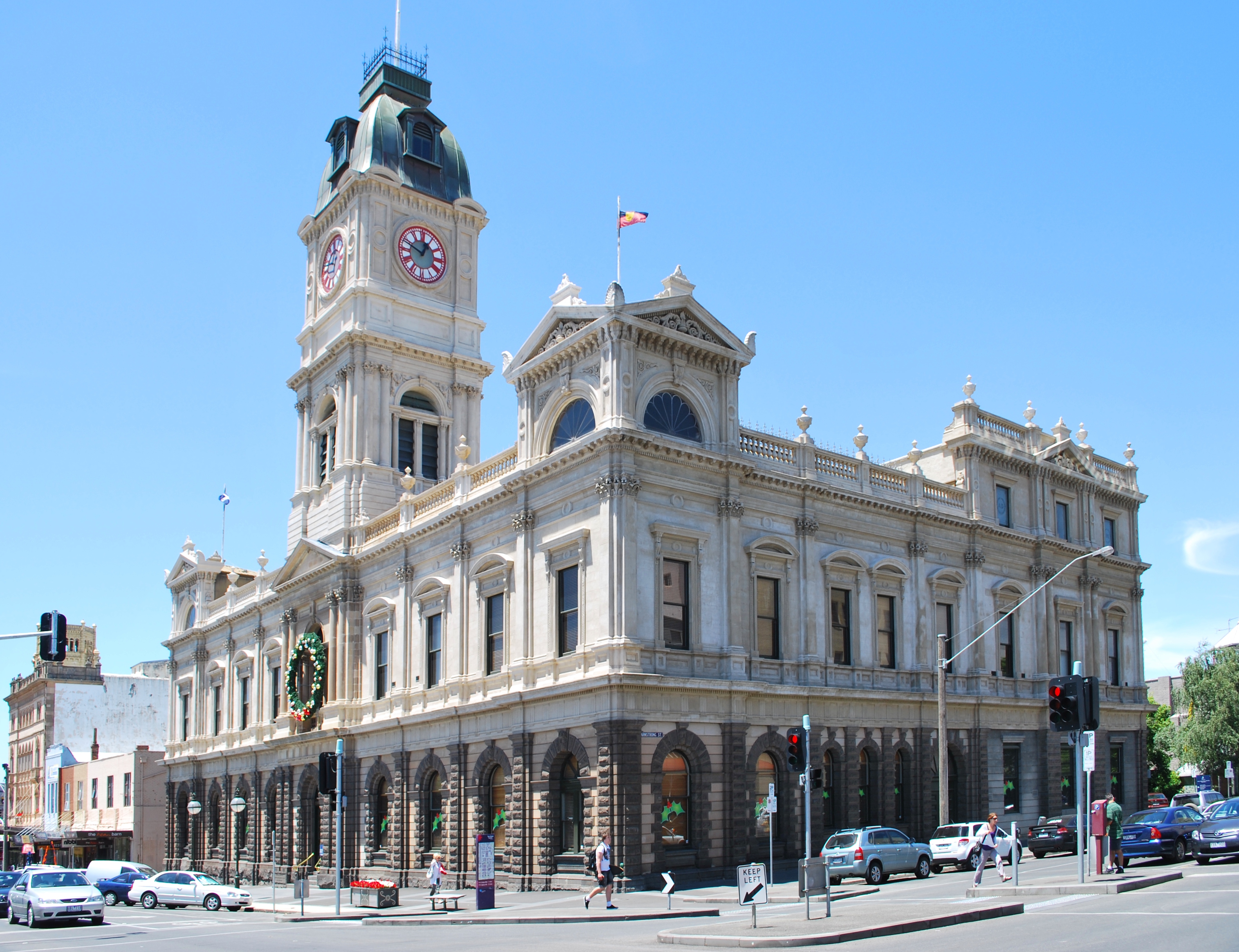 The Ballarat Mining Exchange at 12 Lydiard Street North in Ballarat, Victoria — the gold-rush trading hall completed in 1888 that serves as the institutional core venue of the Ballarat International Foto Biennale across its editions.