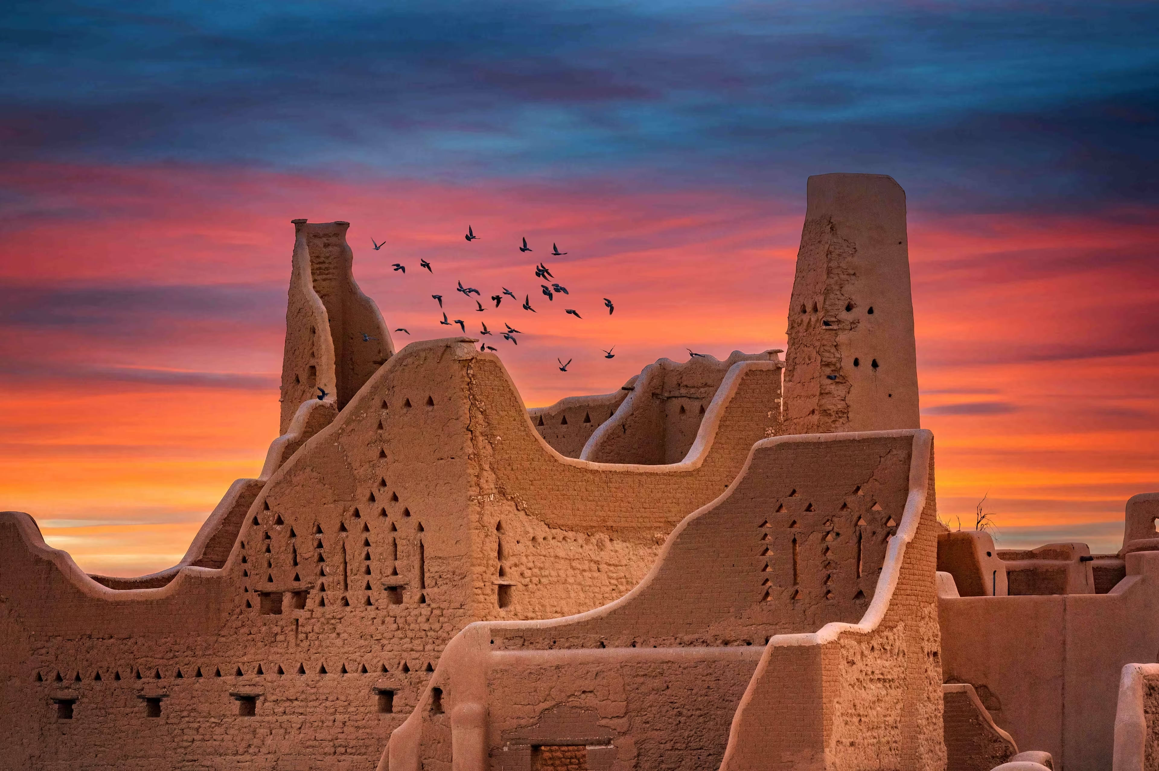 At-Turaif District in Diriyah — UNESCO World Heritage Site and host of the Diriyah Contemporary Art Biennale.