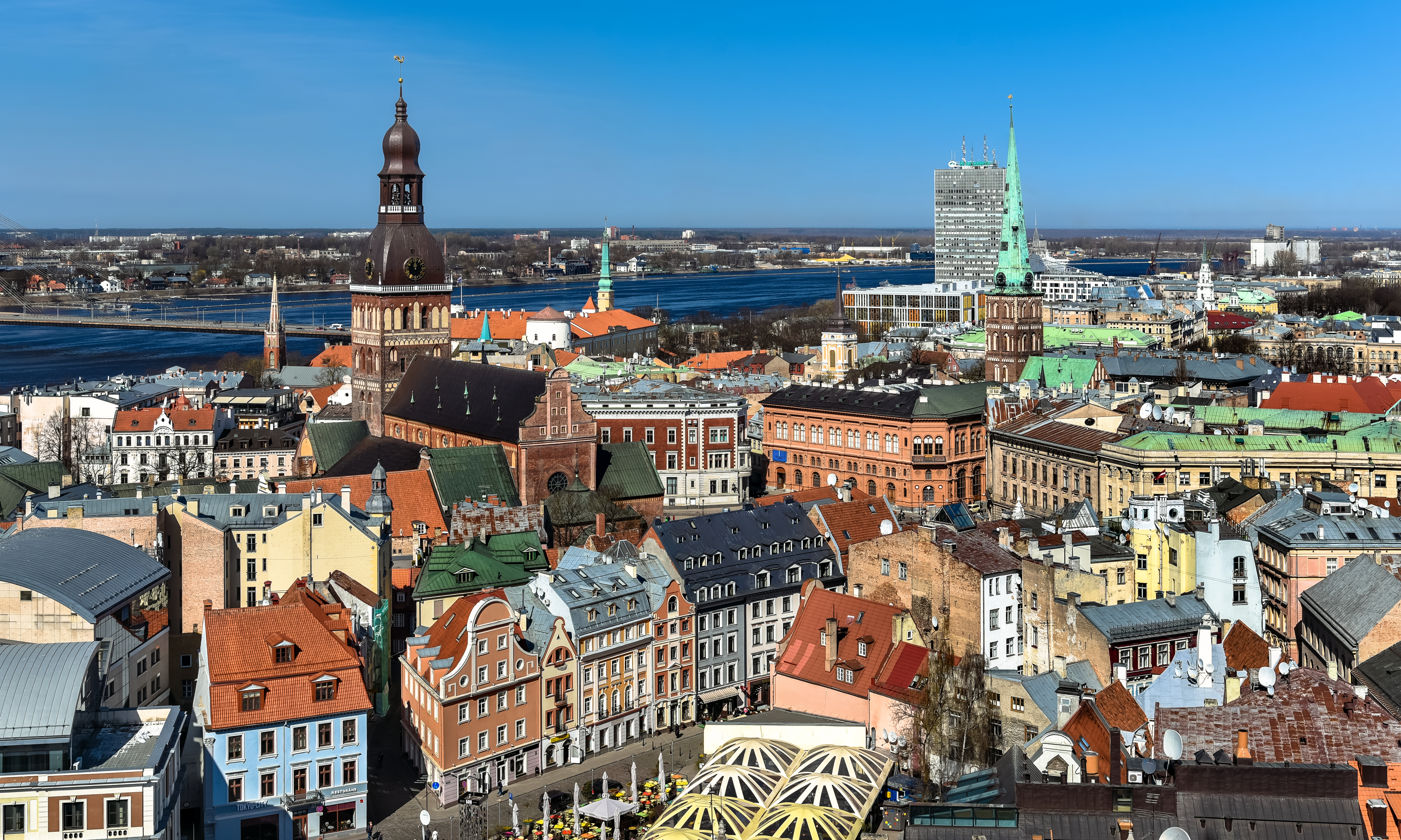 Riga old town panorama — the Latvian capital, host city of RIBOCA.