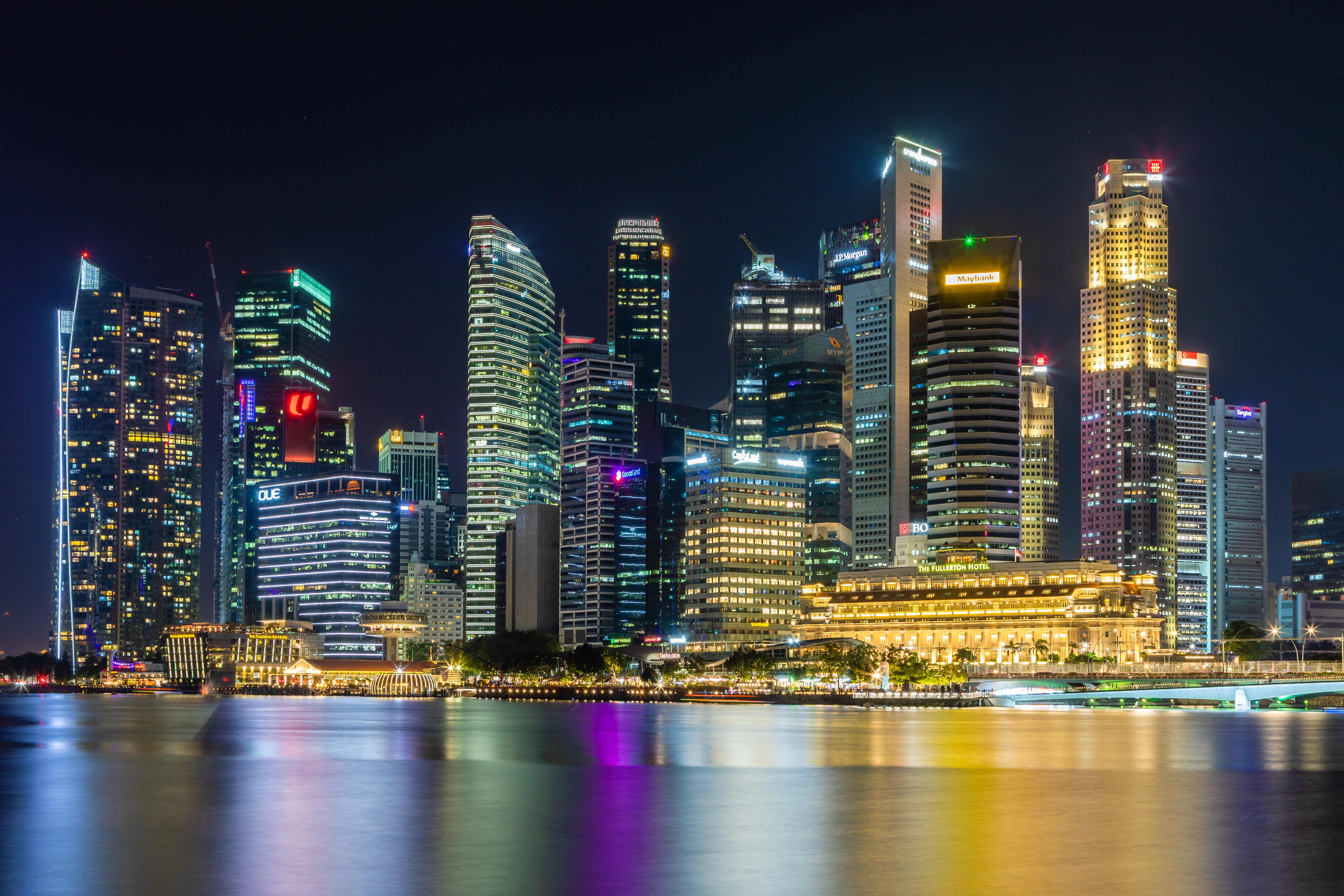 Singapore skyline — host city of the Singapore Biennale since 2006.
